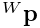 {}^{W}{\bf p}