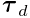 \boldsymbol{\tau}_{d}