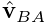 \hat{\bf v}_{BA}