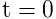 \mathrm{t}=0