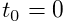 t_{0}=0
