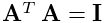 {\bf A}^{T}\,{\bf A}={\bf I}