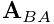 {\bf A}_{BA}
