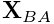 {\bf X}_{BA}