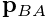 {\bf p}_{BA}