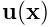 \displaystyle{\bf u}({\bf x})