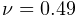 \nu=0.5