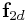 \displaystyle{\bf f}_{{2d}}