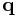 \displaystyle{\bf q}