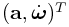 ({\bf a},\dot{\boldsymbol{\omega}})^{T}