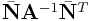 \bar{\bf N}{\bf A}^{{-1}}\bar{\bf N}^{T}