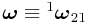\boldsymbol{\omega}\equiv{}^{1}\boldsymbol{\omega}_{{21}}