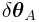 \delta\boldsymbol{\theta}_{A}