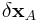 \delta{\bf x}_{A}
