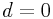 d=0