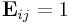{\bf E}_{{ij}}=1