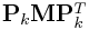 {\bf P}_{k}{\bf M}{\bf P}_{k}^{T}