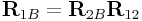 {\bf R}_{{1B}}={\bf R}_{{2B}}{\bf R}_{{12}}