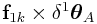{\bf f}_{{1k}}\times\delta{}^{1}\boldsymbol{\theta}_{A}