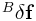 {}^{B}\delta{\bf f}